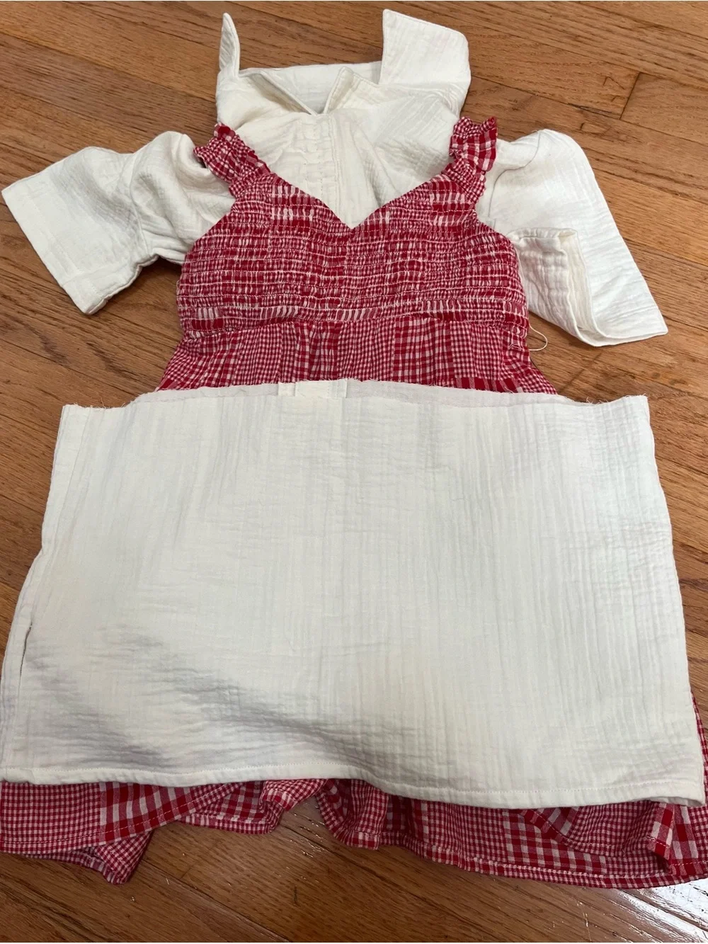 Handmade Pioneer Prairie Dress Apron Outfit Girls Size 3-5 Historical Costume